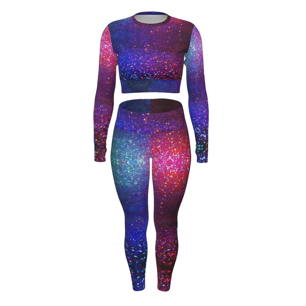 fullbreedcustom Print Women's Sport Set With Backless Top And Leggings